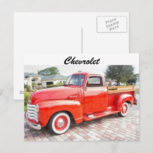 Vintage Chevrolet Truck Briefkaart (Voorkant / Achterkant)