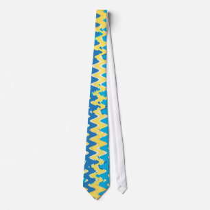 Vintage Chevron Gestreepte Retro Abstracte Kunst Stropdas