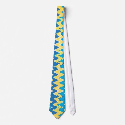 Vintage Chevron Gestreepte Retro Abstracte Kunst Stropdas (Voorkant)