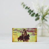 Vintage Cheyenne Warriors Visitekaartjes (Staand voorkant)