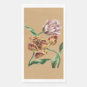 Vintage Chic 18e-eeuwse botanische tulp kunst Servet