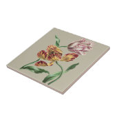 Vintage Chic 18e-eeuwse botanische tulp kunst Tegeltje (Zijkant)