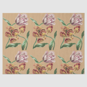 Vintage Chic 18e-eeuwse botanische tulp kunst Tissuepapier