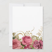 Vintage Chic Bloem 50ste huwelijksverjaardag Kaart (Achterkant)