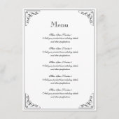 Vintage chic bloemrijke rand bruiloft menu sjabloo (Voorkant)