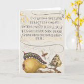 Vintage Chic Calligraphy butterfly Print Kaart (Gele Bloem)