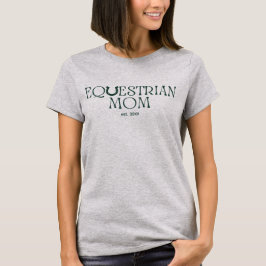 Vintage Chic Equestrian Moeder Sinds Naam Achterka T-shirt