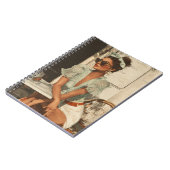 Vintage Chic Mode Vrouw Spiraal Notebook Notitieboek (Linkerzijde)