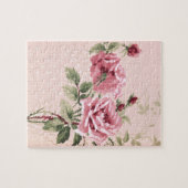 Vintage Chic Pink Roses, Branches & Vines Legpuzzel (Horizontaal)