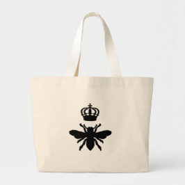 Vintage Chic Queen Bee Silhouette Grote Tote Bag
