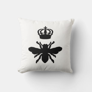 Vintage Chic Queen Bee Silhouette Kussen