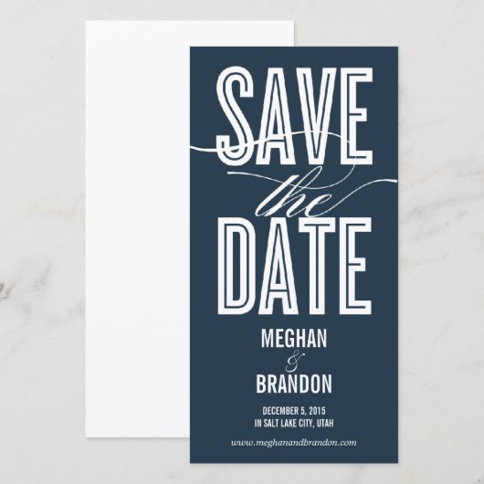 Vintage Chic Save The Date Fotokaarten (Voorkant / Achterkant)