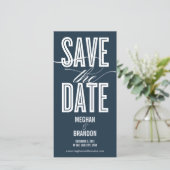 Vintage Chic Save The Date Fotokaarten (Staand voorkant)