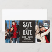 Vintage Chic Save The Date Fotokaarten (Voorkant / Achterkant)