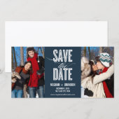 Vintage Chic Save The Date Fotokaarten (Voorkant / Achterkant)
