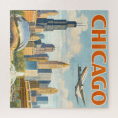 Vintage Chicago Advertentie Puzzel (Horizontaal)