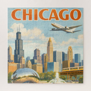 Vintage Chicago Advertentie Puzzel