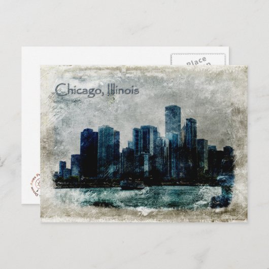 Vintage Chicago Briefkaart (Voorkant / Achterkant)