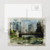 Vintage Chicago Briefkaart (Voorkant / Achterkant)