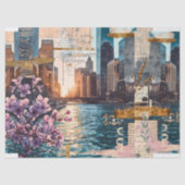 Vintage Chicago River Golden Reverie Tissuepapier (Voorkant)