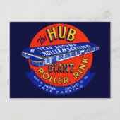 Vintage Chicago Roller Rink Briefkaart (Voorkant)