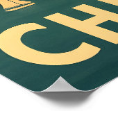 Vintage Chicago skyline, lake Michigan sailboat Poster (Hoek)