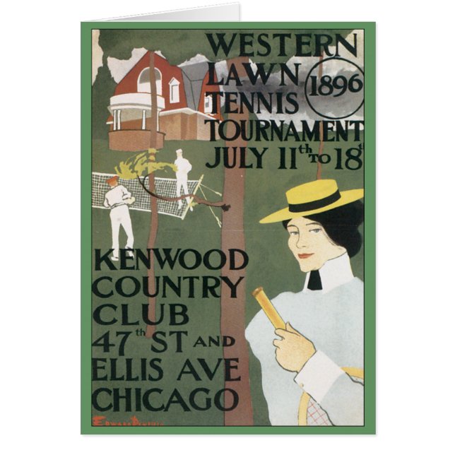 Vintage Chicago Tennis Poster (Voorkant)
