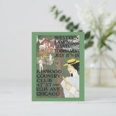 Vintage Chicago Tennis Poster Briefkaart (Staand voorkant)