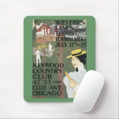 Vintage Chicago Tennis Poster Muismat (Met muis)