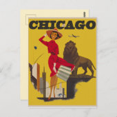 Vintage Chicago Travel Briefkaart (Voorkant / Achterkant)