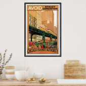 Vintage Chicago, USA - Poster (Keuken)