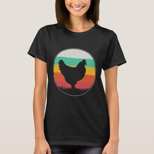 Vintage Chicken Retro 44 T-shirt (Voorkant)