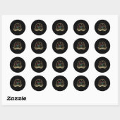 Vintage Chicken Ronde Sticker (Vel)