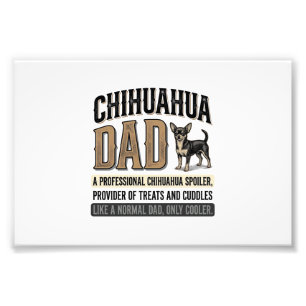 Vintage Chihuahua Vader Hond Liefhebber Shirt Ontw Foto Afdruk