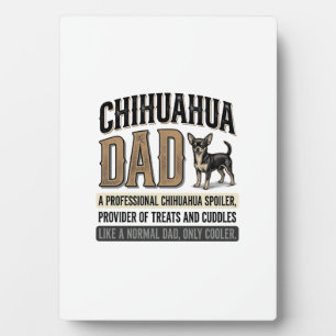 Vintage Chihuahua Vader Hond Liefhebber Shirt Ontw Fotoplaat
