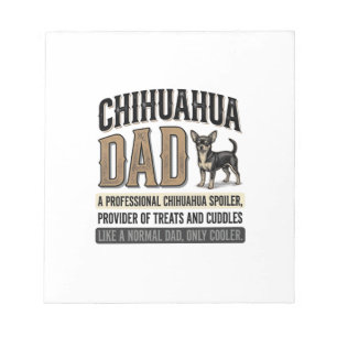 Vintage Chihuahua Vader Hond Liefhebber Shirt Ontw Notitieblok