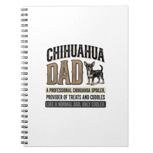 Vintage Chihuahua Vader Hond Liefhebber Shirt Ontw Notitieboek