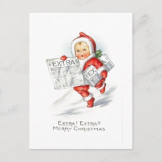 Vintage Child Christmas Postcard-Extra Feestdagenkaart