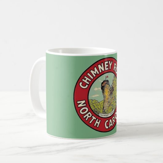 Vintage Chimney Rock NC Mug Koffiemok (Voorkant links)