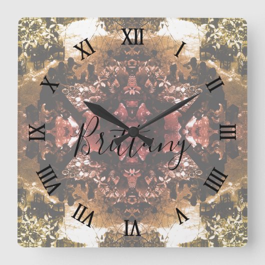 Vintage China Canton restaurant Vierkante Klok (Voorkant)