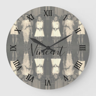 Vintage China Changsha kinderopvang Canvas Print Grote Klok