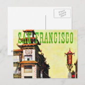 Vintage Chinatown San Francisco Travel Briefkaart (Voorkant / Achterkant)