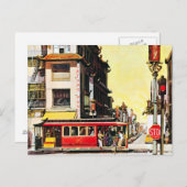 Vintage Chinatown San Francisco Travel Briefkaart (Voorkant / Achterkant)