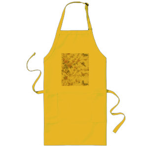 Vintage Chinees bloempatroon met kolibrie Lang Schort