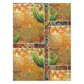 Vintage Chinese Cactus & Geometrisch Motief Tafelkleed (Voorkant)