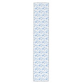Vintage Chinoiserie Blauw Witte Vlinder Medium Tafelloper (Voorkant)