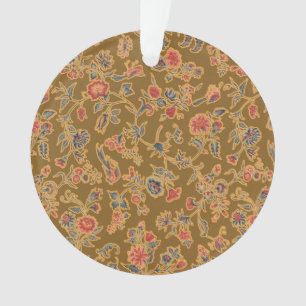 Vintage Chinoiserie Bloemrijke Brokaat 18e Eeuw  Ornament