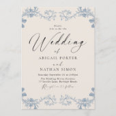 Vintage Chinoiserie Classic Wedding Kaart (Voorkant)