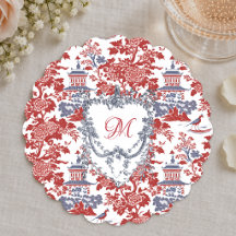 Vintage Chinoiserie Delft Frans Blauw monogram