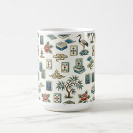Vintage Chinoiserie Mahjong-tegel Koffiemok